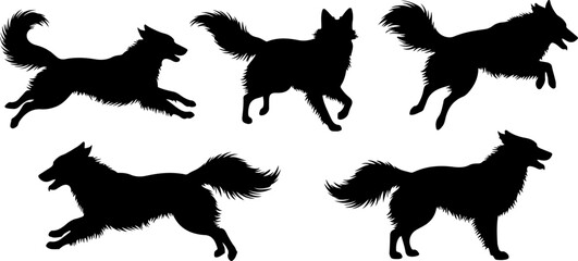 Cute Beagle Dog Poses Illustration Set &ndash; Sitting, Running, Sleeping & Howling Puppy Vector