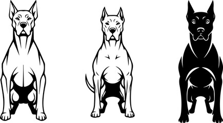 Cute Beagle Dog Poses Illustration Set &ndash; Sitting, Running, Sleeping & Howling Puppy Vector