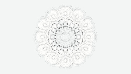 Intricate Mandala Design on White Background.