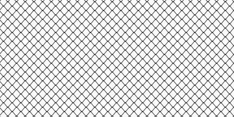 Seamless basketball net pattern, black and white geometric wire texture, abstract fishnet design for sports background. Flat vector illustration isolated on white background. © Dion