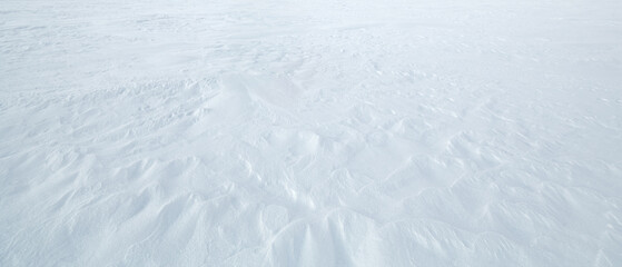 Snow abstract textured background with rough texture for design page template banner wallpaper or greeting card. © Aleksandr Matveev