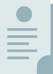 Professional Resume or Curriculum Vitae Document Flat Icon.