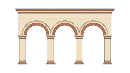Fototapeta premium Classic Roman Arches with Corinthian Columns and Detailed Frieze