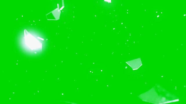 Dynamic explosion of a glass shattering on green screen background high speed, vfx, production. Realistic Glass Breaking Effect &ndash; Green Screen Shatter Animation for VFX and Video Editing, Glass Shatte