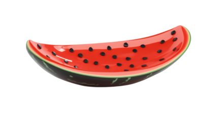 Slice of watermelon 3D render icon isolated on white background