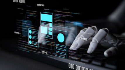 AI designing UI UX interface, optimizing application layout, reviewing structure, and aligning code functionality with visual design components and user experience goals. Latch