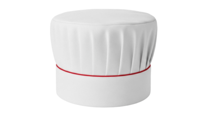 Chef s hat PNG isolated on transparent background, professional kitchen headwear for culinary arts and restaurant use