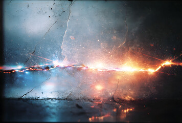 Aged retro photo film overlay effect background, dusty scratches damaged film grainy texture, abstract grainy noisy light leaks vhs screen glitch distorted flickering noise lines. LED TV screen vcr.