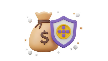 Money Bag with Security Shield Protection