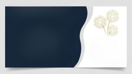 Elegant dandelion design on modern dark and white background