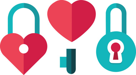 Secure hearts with locks and keys