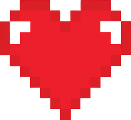 Obraz premium Pixel heart illustration