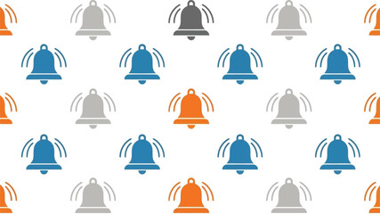 Colorful Alarm Bell Pattern Vector for Notifications, Alerts, and Reminders in Modern Design