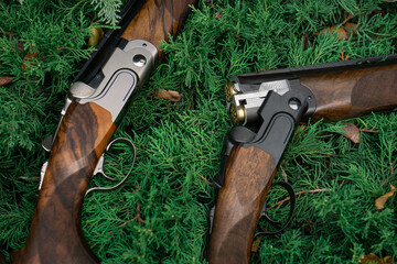 Luxury over and under hunting shotguns
