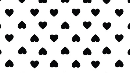 Charming Black Hearts Pattern for Elegant Designs - Seamless Vector for Romantic Themes and Stylish Projects