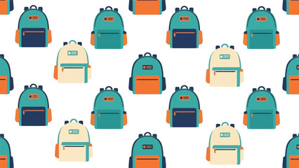 Colorful Backpack Pattern Vector for Playful School Themes and Creative Designs