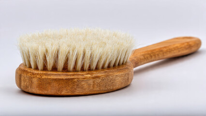 Wooden Brush with Natural Bristles
