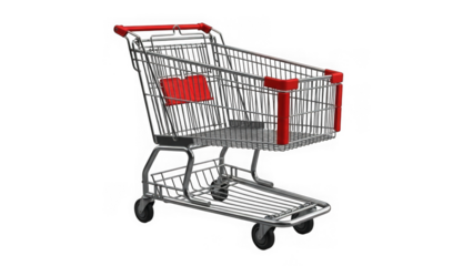 shopping cart isolated on white