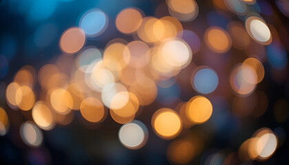 Warm Bokeh Light Abstract Festive Background.
