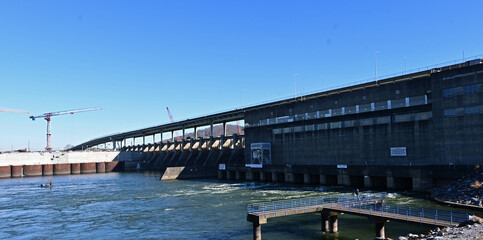 dam and bridge over the river