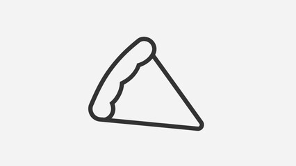 Pizza Slice Hand Drawn Line Icon