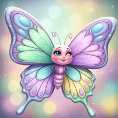 butterfly on a blue background