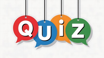 Colorful quiz speech bubbles