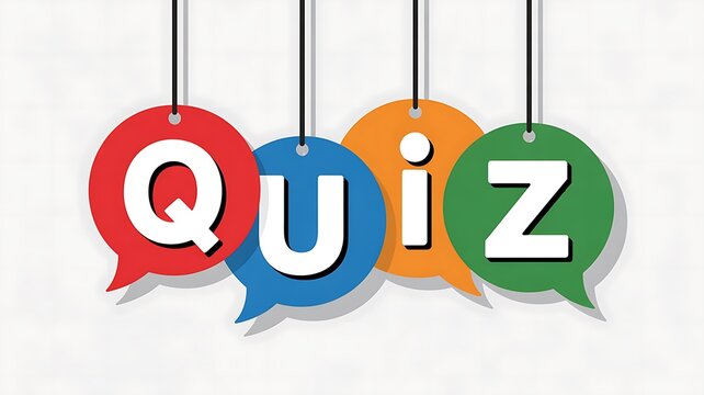 Colorful quiz speech bubbles