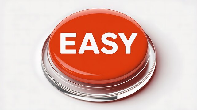 Red button with easy label