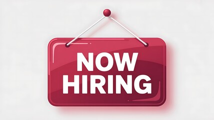 Now hiring sign