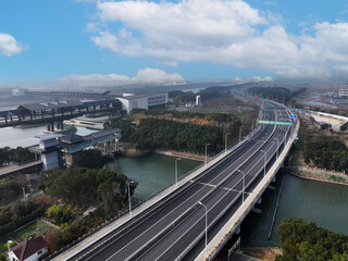 aerial view of the river