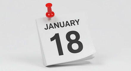 January 18th Calendar Page