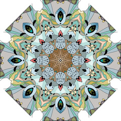 Colorful cute Mandalas. Decorative unusual round ornaments.