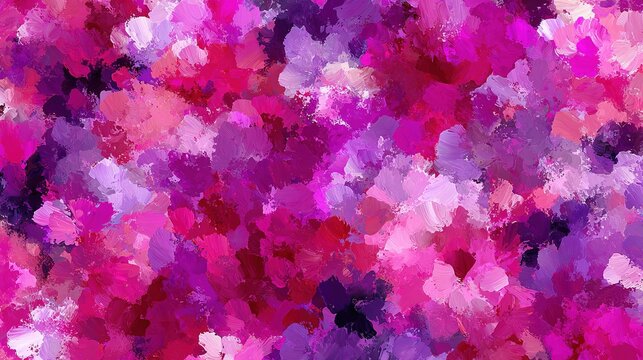 Vibrant magenta and purple abstract painting with dynamic brushstroke texture