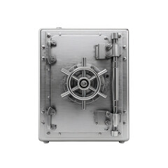 Steel safe isolated on transparent background