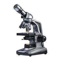 High-quality microscope isolated on transparent background