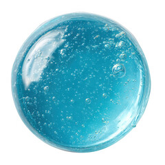 Blue gel cosmetic sample isolated on transparent background