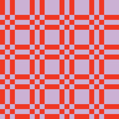 Pattern created from orange squares and rectangles on a lavender background