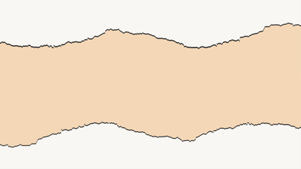 Torn Paper Effect with Peach Center and Creamy White Background vector illustration
