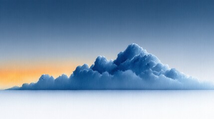 Majestic cumulonimbus cloud formation against a gradient sky