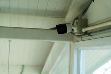 Surveillance Camera in Modern Indoor Setting