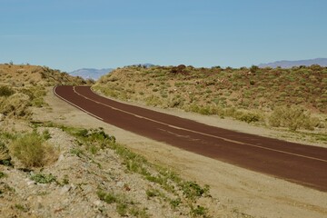 empty road in the desert