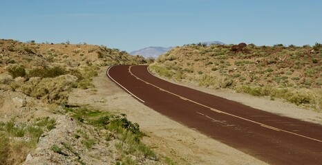 road trip in the desert mountains