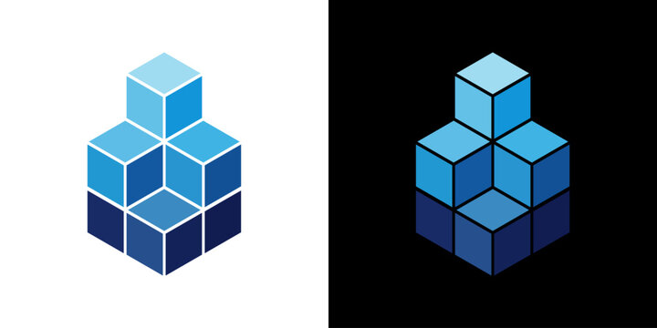 cube arrangement logo. box logo