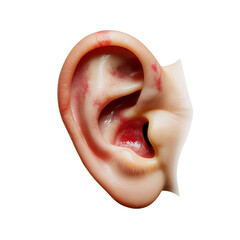 Human ear with Transparent Background