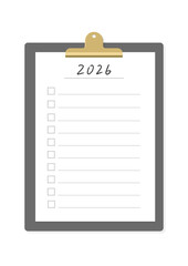 2026年のチェックリストとバインダー - シンプルでおしゃれな目標や計画･Todoのテンプレート