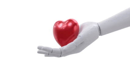 Hand holding a heart