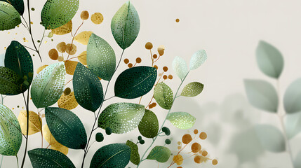 Minimal dot grid layout with muted colors and decorative leaves perfect for planning or journaling activities