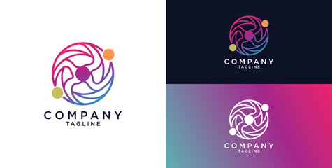 A collection of colorful creative digital abstract logos, templates, icons, elements and symbols.