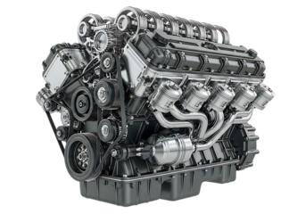 Car Engine Machine Parts Closeup.